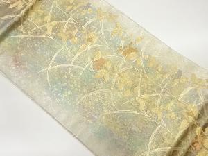 引箔草花模様織出し名古屋帯